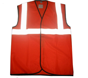 Red polyester reflective safety vest supplier in China