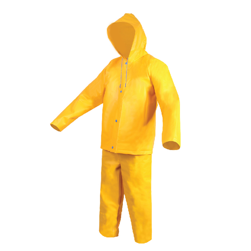 Two pieces waterproof heavy duty pvc raincoat suit