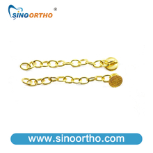 Cadena de extrusión con gancho chapado en oro de 18 quilates