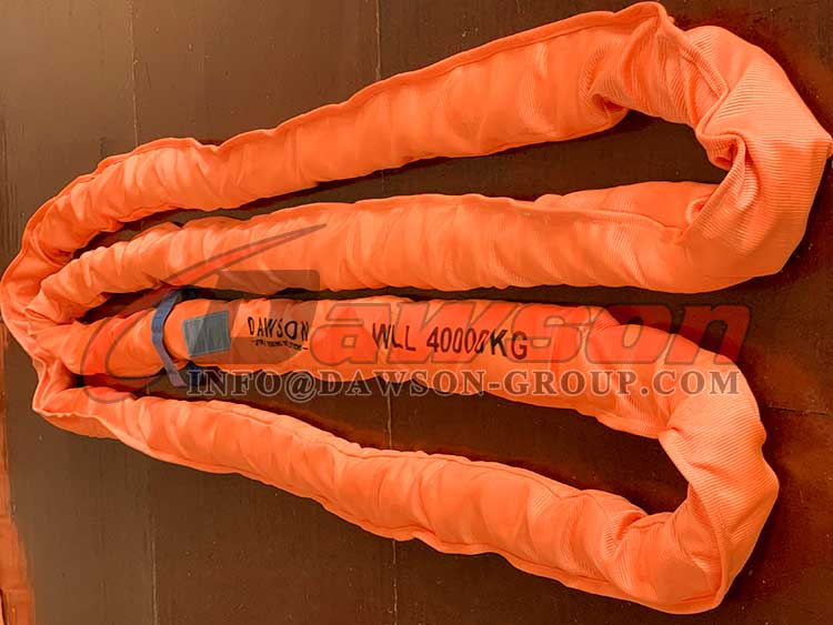WLL 30T 30000kg Polyester Round Slings, Heavy Duty Round Lifting Slings