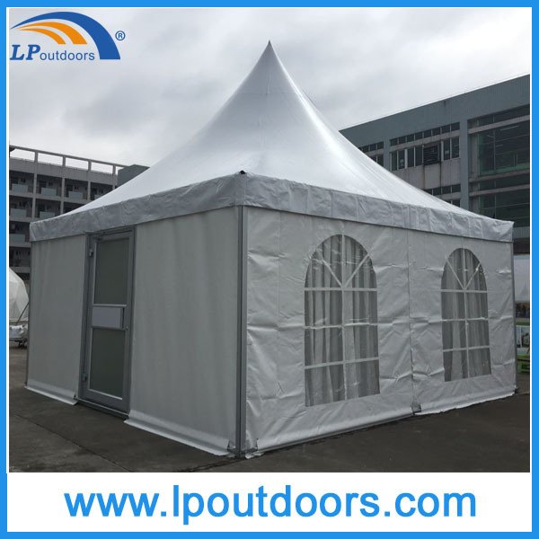 5米X5米户外宝塔帐篷，带玻璃窗门和内衬 