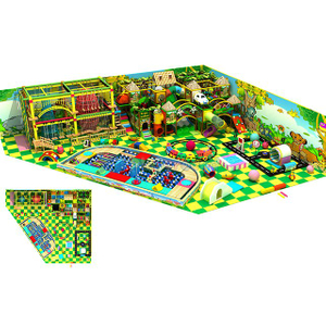 Jungle Style Amusement Park Soft Children Indoor Playground with Rope Course