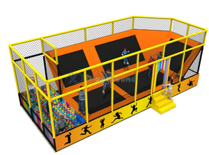 Amusement Park Small Trampoline Park for Children with Ball Pit