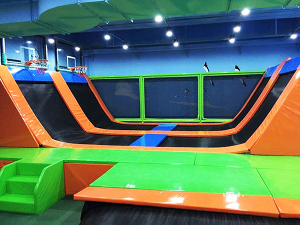 What size Trampoline Park do I need in playground?