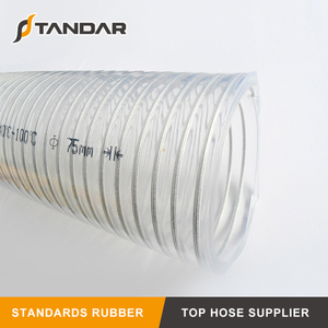 FDA manguera de silicona reforzada con espiral de acero inoxidable