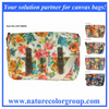 Flower Print Satchel Bag with PVC Coating for Spring Fashion