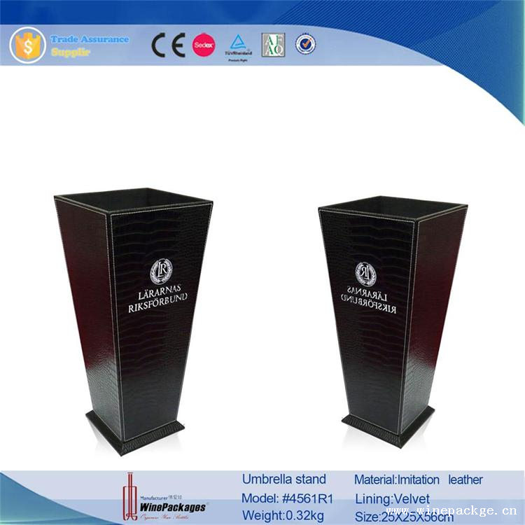 Sa8000 autid manufacturer polyester material leather cheap umbrella stand