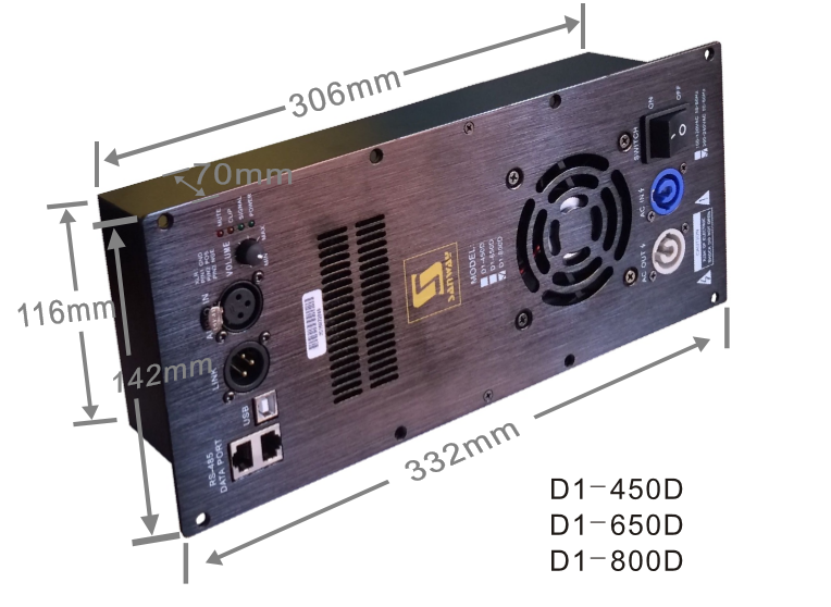 Módulo amplificador digital D1-650D Clase D para altavoz