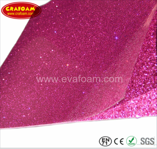 Glitter Eva Foam Sheets Soft Paper Non-Adhesive 11.8 x 7.8 inch Pink 5 Pcs | Harfington