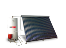 sistema de calentador de agua solar de tubo de calor de acero inoxidable