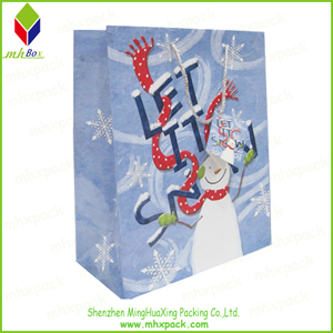 圣诞节圣诞树雪人雪花印刷纸质礼品包装袋
