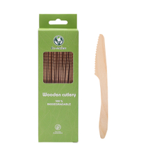 190 мм биоразлагаемые одноразовые деревянные натуральные ножи