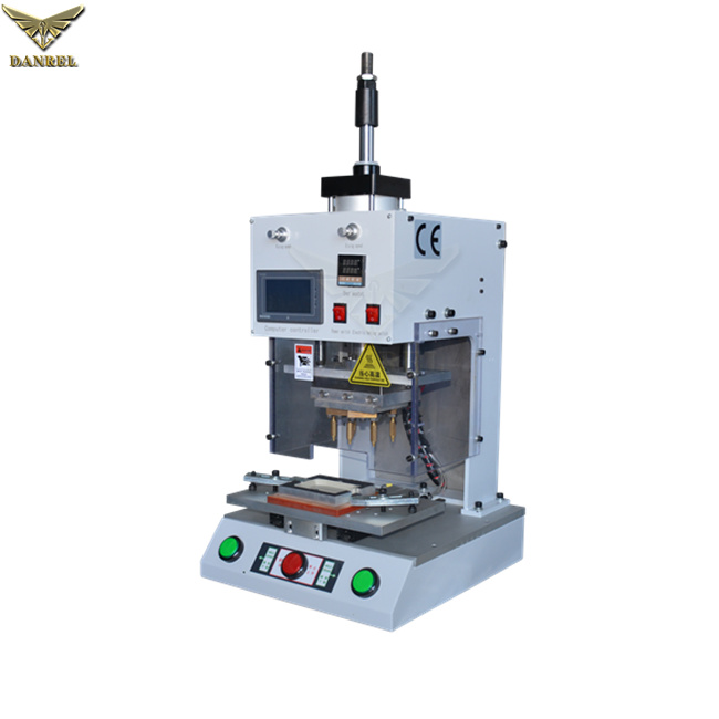 Benchtop Type Automatic Sliding Table Heat Staking Machine with Guarding for Stainless Steel & Brass Inserts Installation