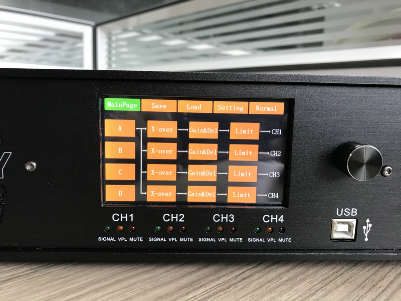 4-канальный цифровой усилитель мощности звука DSP с сенсорным экраном Sanway DP10Q