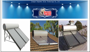 Calentador de agua solar de placa plana con tubo de calor (SPFP-G / 0.6- AL / THG-1)