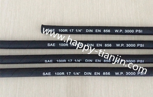 3000psi Constant Pressure R17 One or Two Wire Braid Flexible High Pressure Hydraulic Oil Hose
