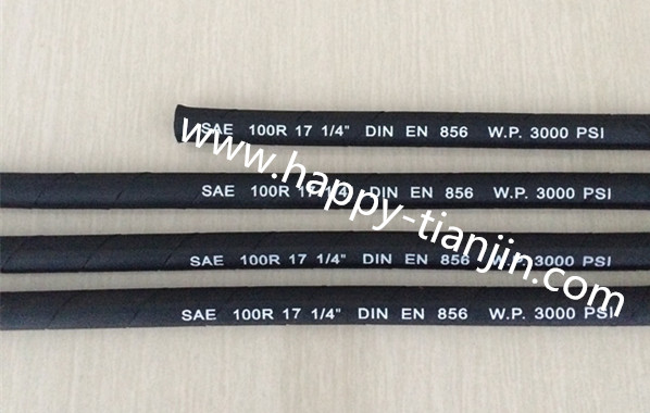 3000psi Constant Pressure R17 One or Two Wire Braid Flexible High Pressure Hydraulic Oil Hose