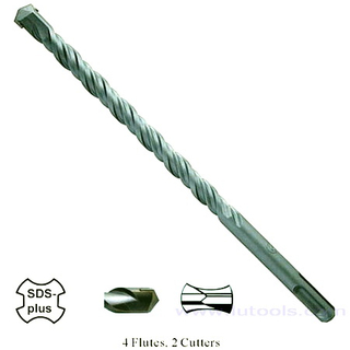 SDS-Plus Hammerbohrer, 4 Flöten, 2 Fräser