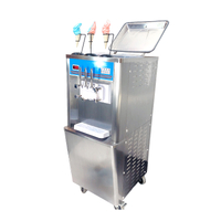 Commercial 3 Flavors Soft Ice Cream Machine 12L Frozen Ice Cream Cones  Machine Handness Adjustment 110V or 220V