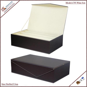 innovative chinese products folding box board wine case with four bottles deisgn