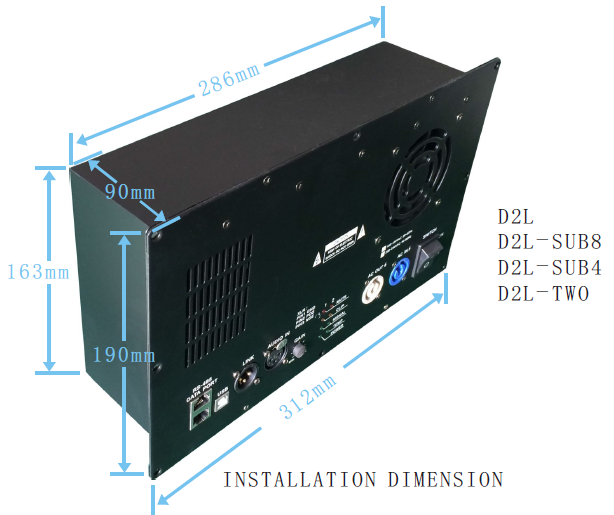 D2L 2 قناة فئة D 900W مكبر للصوت مع DSP