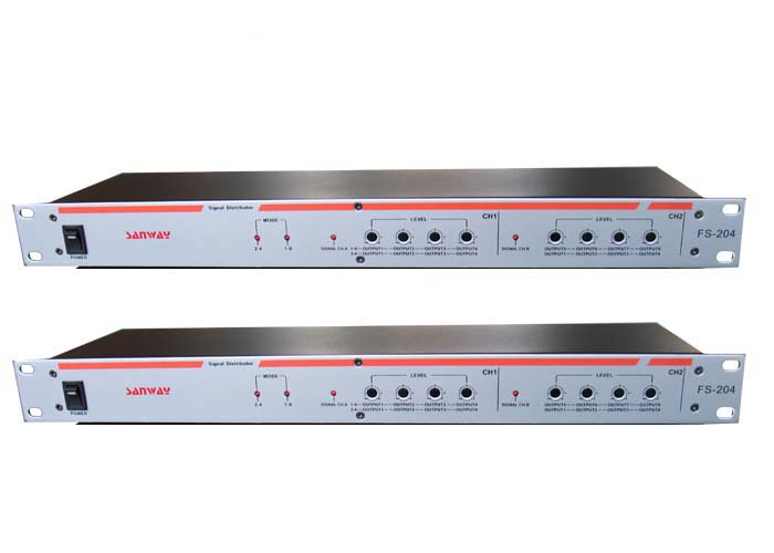 FS-204 2IN & 8OUT 90V / 240V Stereo Sound Signalverteiler für Lautsprecher