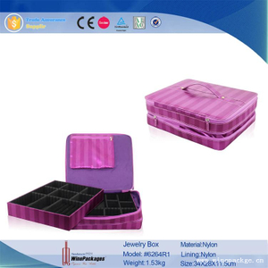 pink women use style jewelry/jewellery box custom logo with compartments