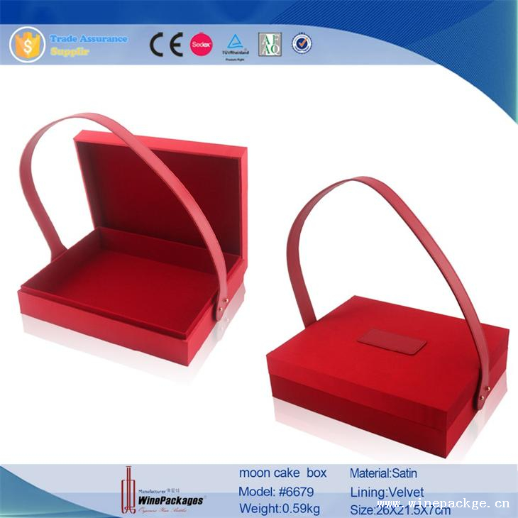 top grade product display boxes red moon cake box