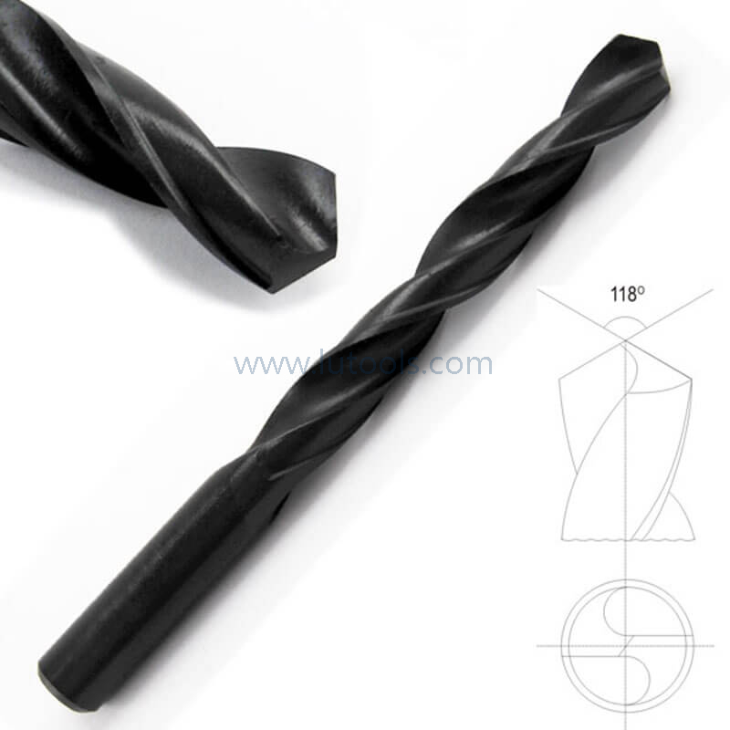 HSS Twist Drill Bits Rollgeschmiedetes schwarzes Finish