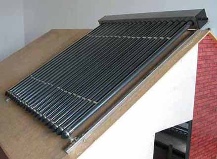 Calentador de agua solar a presión de acero inoxidable con tubo de calor