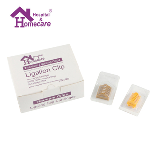 Disposable Laparoscopic surgical ligating clip titanium clips