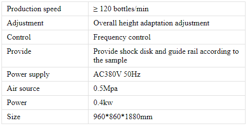 Automatisk munstyckspressmaskin Teknisk parameter