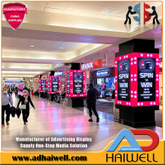 Signalisation d'affichage d'écran LED de colonne carrée d'aéroport