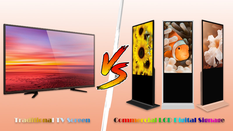 So wählen Sie kommerzielle LCD -Digital -Beschilderungen gegen TV -Bildschirm