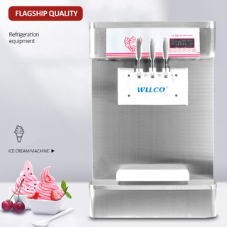 Sundae Custard Frozen Yogurt 3 Flavors Ice Cream Machine Truck