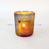 190ml 380ml Cylinder Round Electroplated Gredient Glass Candle Container