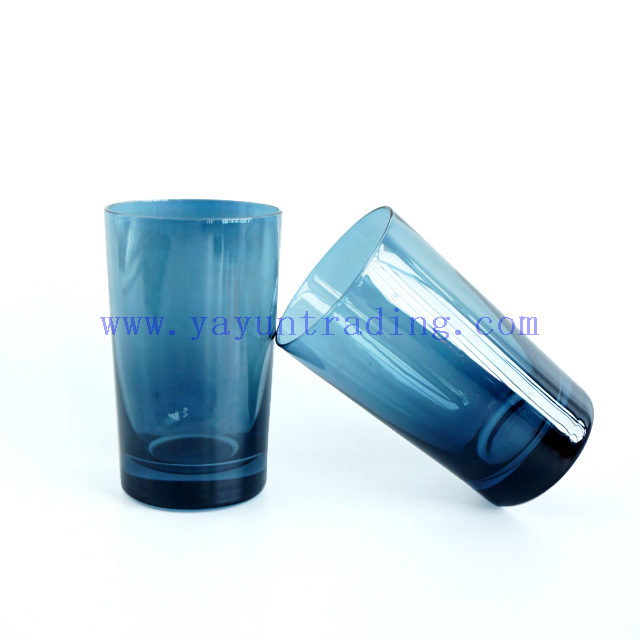 Yayun popular solid ink blue color drinking wine glasses sake bottle 3oz 7oz 8oz 9oz