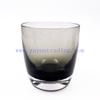Lead Free Solid Color Round Square Heavy Base Smoky Gray Whiskey Glass Cup