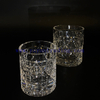 High White Crystal Carved Cocktail Glass Cup Unique Design Transparent Handmade Tumblers