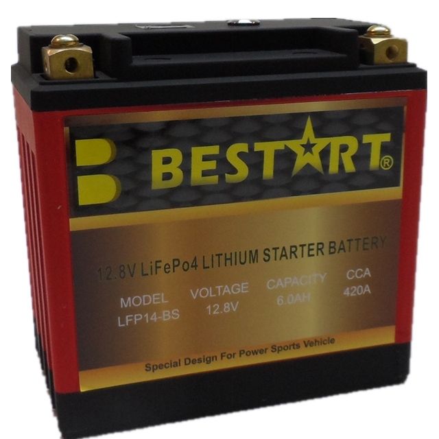 12.8V 6ah Factory OEM LiFePO4 Motorcycle Battery LFP14-BS