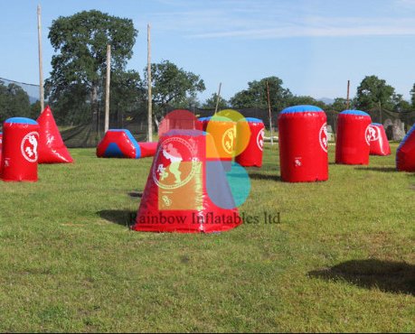 RB50031（customized）Inflatable giant outdoor paintball bunkers for sale