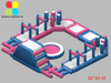 Nice exciting SGS pvc material inflatable floating water park for sale RB34003 10X10