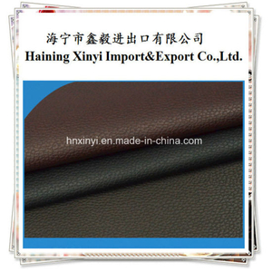 PU Artificial Synthetic Leather for Sofa with Lychee Pattern