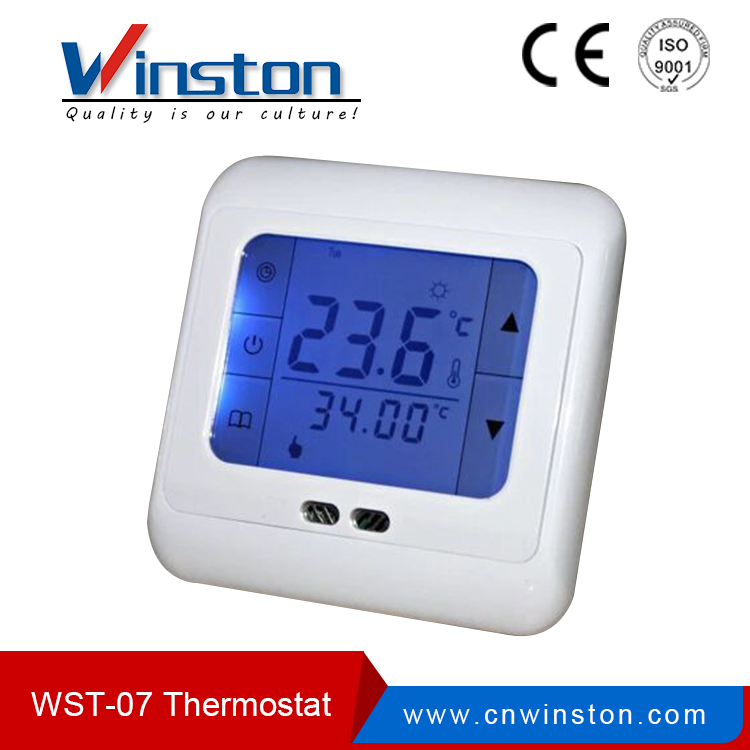 WST-07 Sistema de calentamiento de agua Pantalla LCD Termostato de habitación con CE
