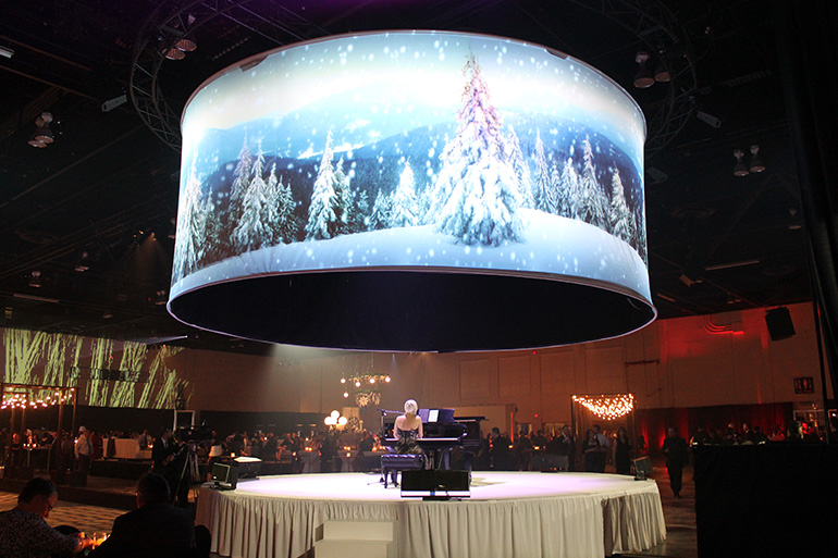 Large 360 Degree Customize Curved Projection Screen with 3D Silver Projection for Cinema,Custom-made