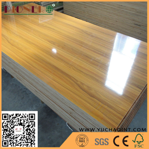 Furniture Grade Wood Grain glossy Melamine Plywood
