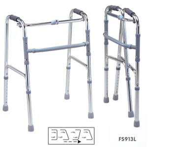 Aluminium Alloy Foldable &amp; Height Adjustable Walker with CE