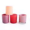 Low Price Low MOQ Promotion 12oz Customized Red Pink Color Empty Glass Jars for Candle Making