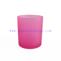 400ml Frosted Glass Candle Holder 