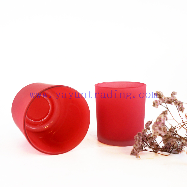 Wholesale Custom Jar Holder Luxury Pink Glass Candle Jars